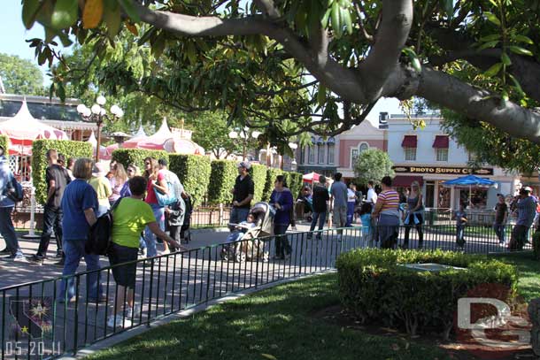 Some of the Star Tours queue had been picked up.