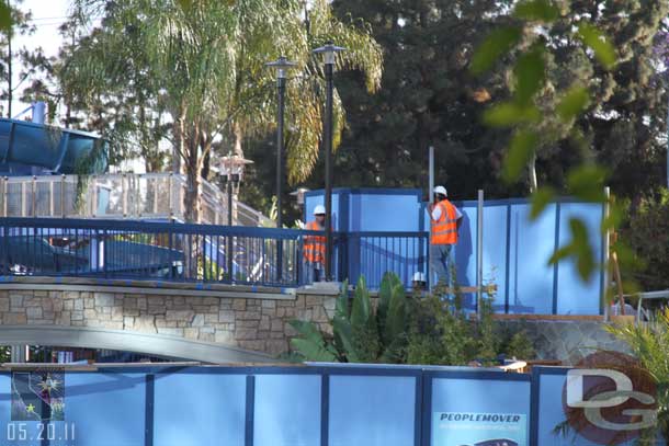 New walls going up out in the pool area.