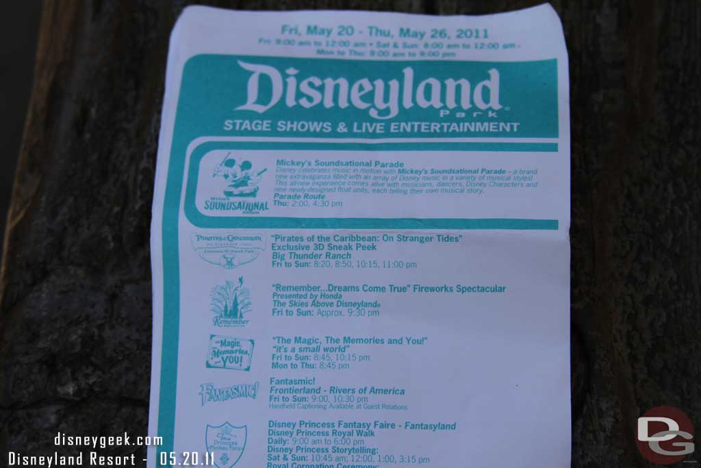 While waiting for the Billies noticed the Soundsational Parade is on the time schedule since it premieres on Thursday.