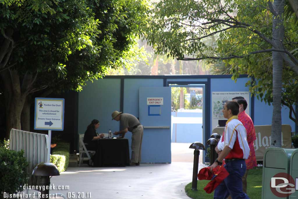 Heading over to the Hotel now.  Looks like something was going on in the construction area this evening.  There were CMs and a sign in table.