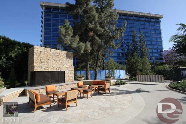 A wider shot of the fireplace area.  That is the Wonder Tower in the background.