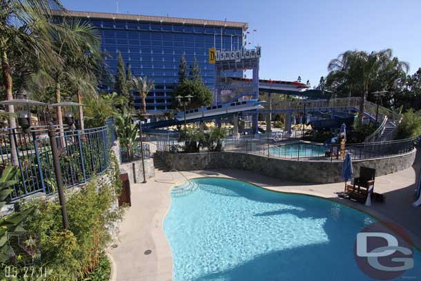 Also notice the water slides do not connect to the pool.