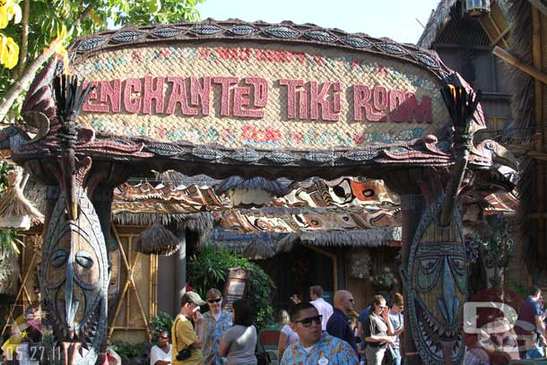 Continuing the island nature after the hotel.. a couple shots of the Tiki Room and Dole Whip counter as I walked by.