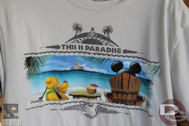 A couple shirts in Adventureland.