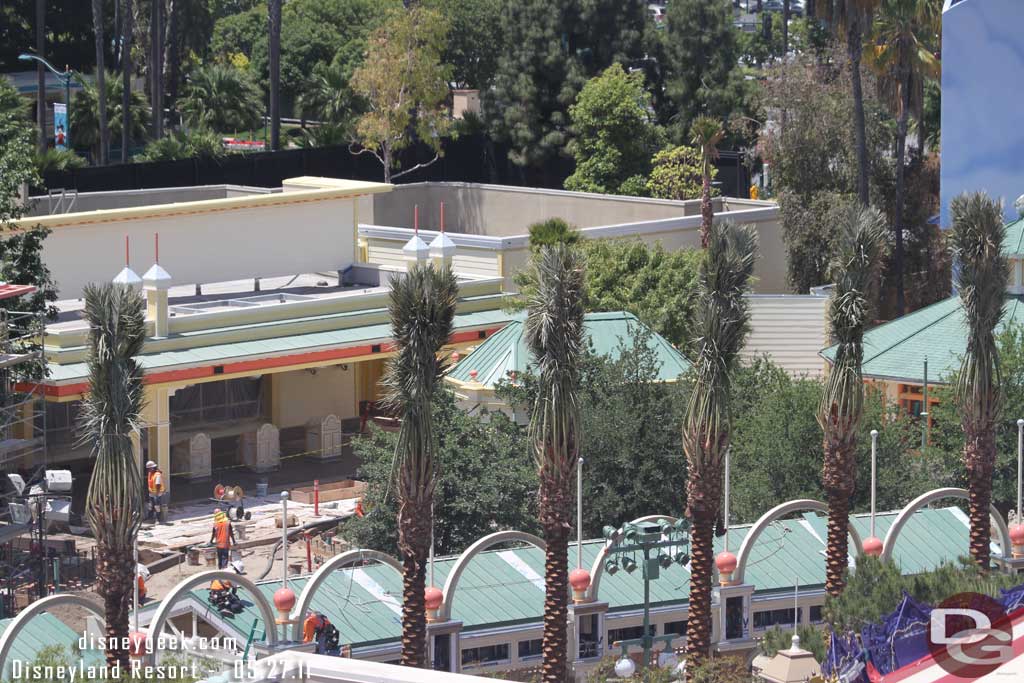 They were pouring concrete in the dining area.