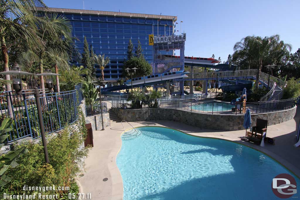 Also notice the water slides do not connect to the pool.