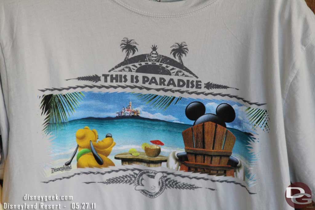 A couple shirts in Adventureland.