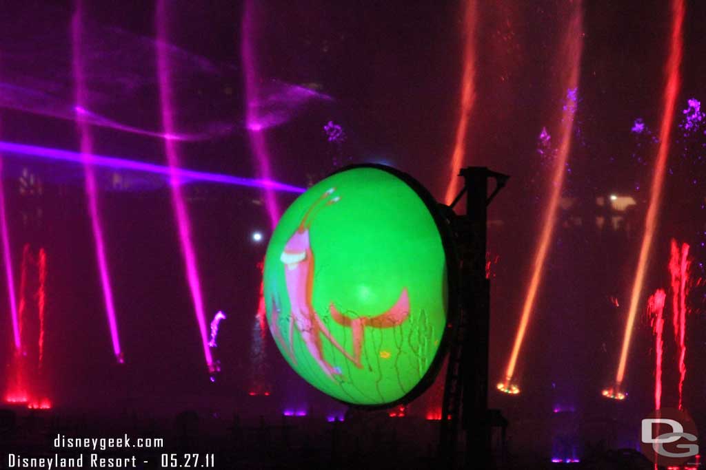 Stayed around for World of Color and watched from near the Zephyr.