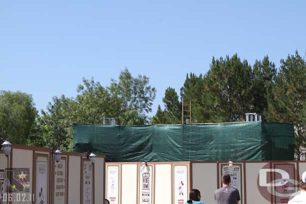 The pump house had quite a few workers behind the tarp and they were working all day both days.