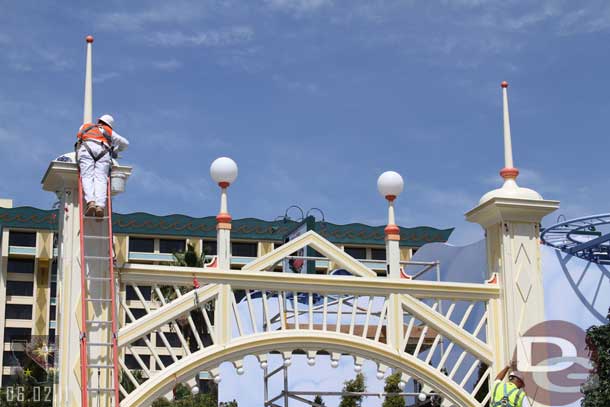 Painting the entrance arch