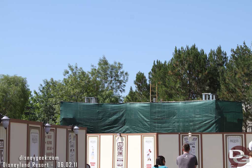 The pump house had quite a few workers behind the tarp and they were working all day both days.