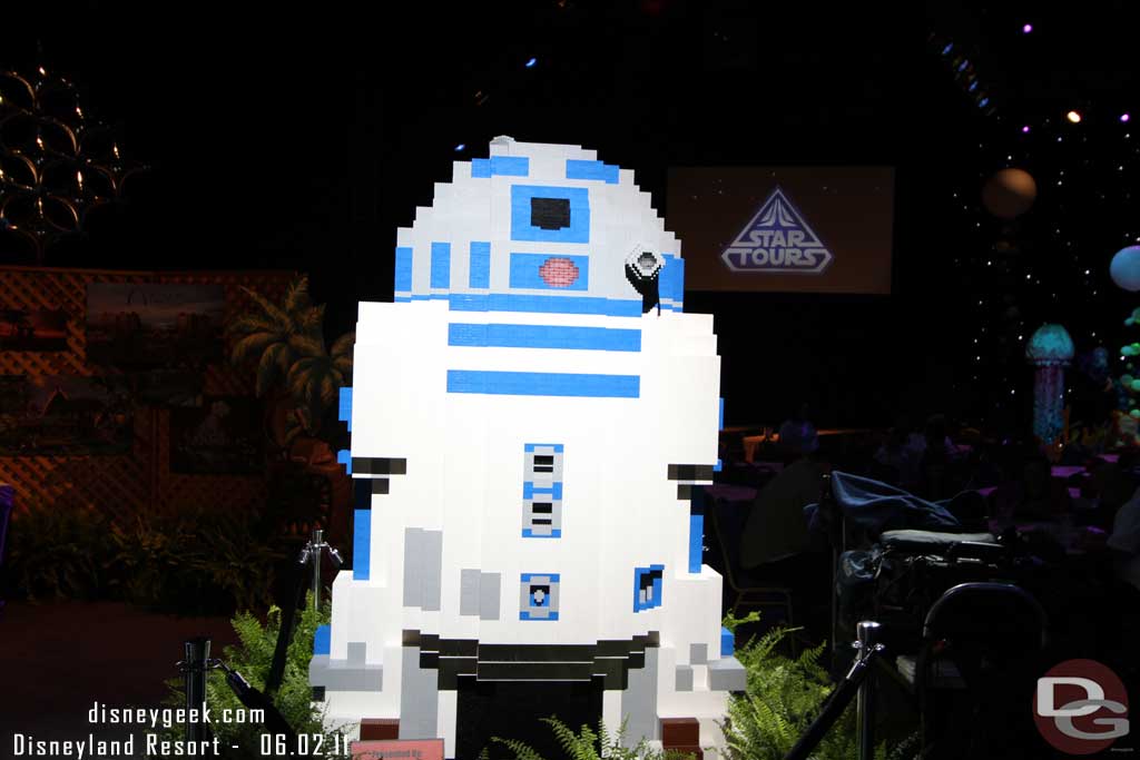 The 8ft tall R2D2 made of Legos was on display too.