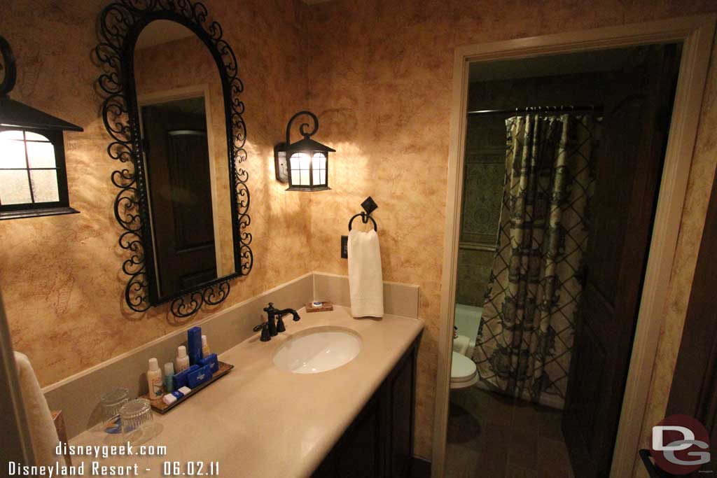 A bathroom off the hallway.