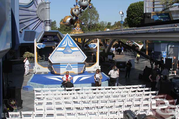 Waiting for the opening ceremony to begin.