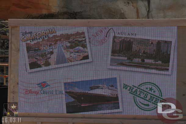 An overview of the presentation.  Cars Land, Cruise Line, and Aulani.
