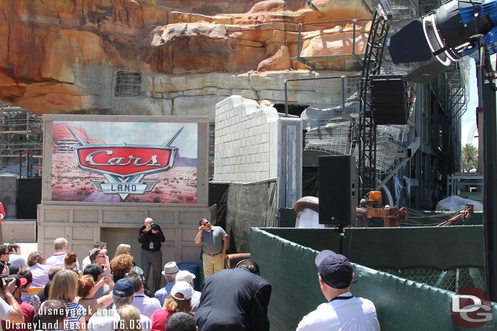 Mater showed up at the end of the segment, I could not see him from my spot.