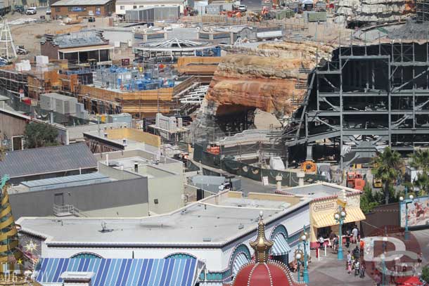 The walkway to Cars Land from the Wharf