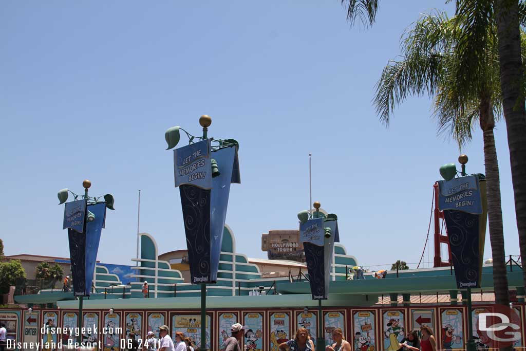 Most of the scaffolding and tarps are down around the new entrance.  We are only weeks away from the opening now, then the big projects begin as they work to create Buena Vista Street.