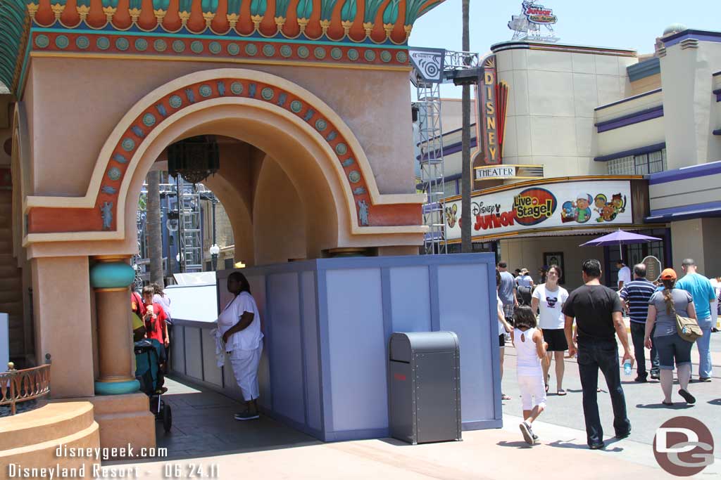 No real signs of progress on the small walls as you enter the Backlot.