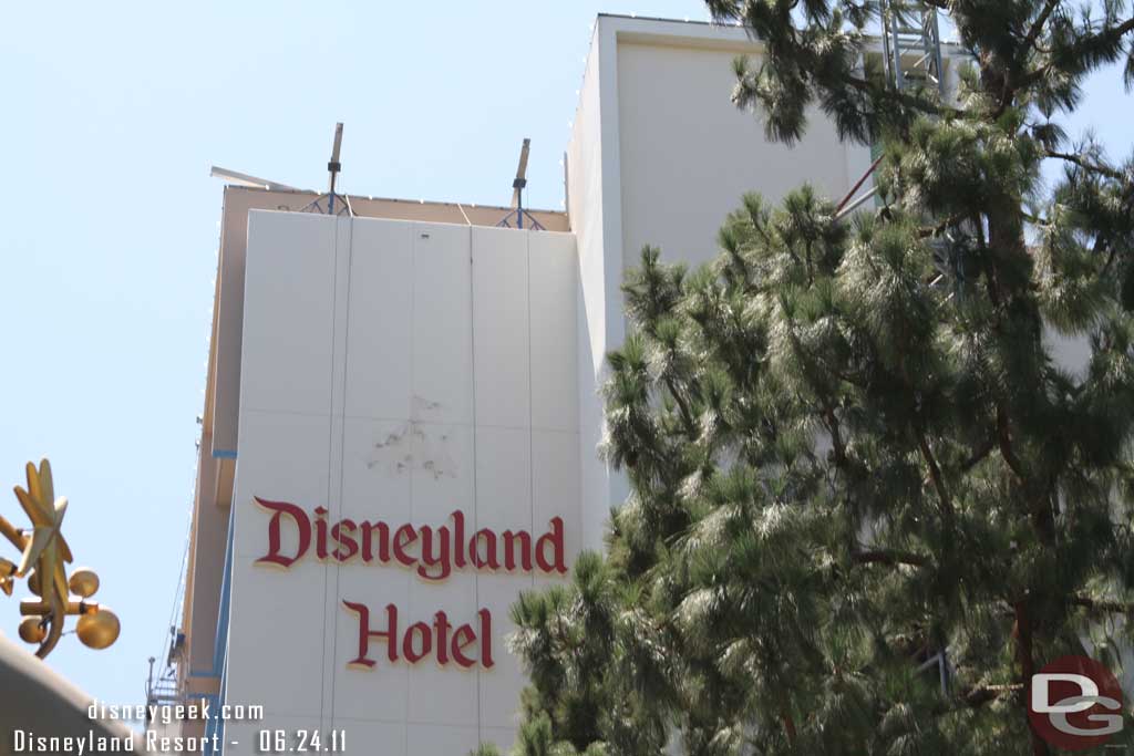 The castle is gone.  Wonder if the rest of the sign will be removed too.