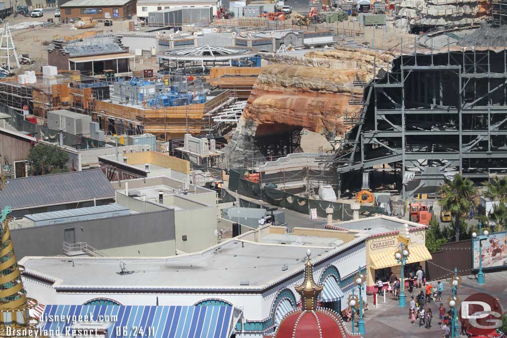 The walkway to Cars Land from the Wharf