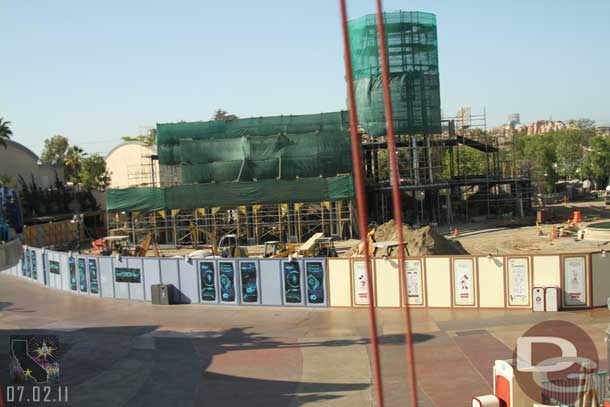 More tarps up on the Carthay as the exterior will be going on soon.