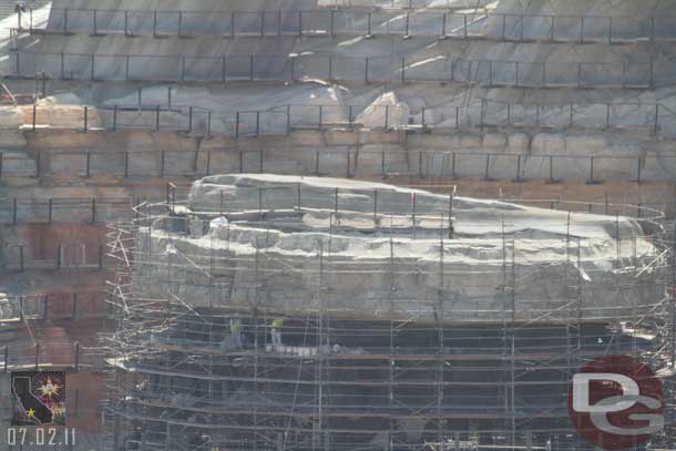 This rock work is moving along slowly.  Notice the couple workers.