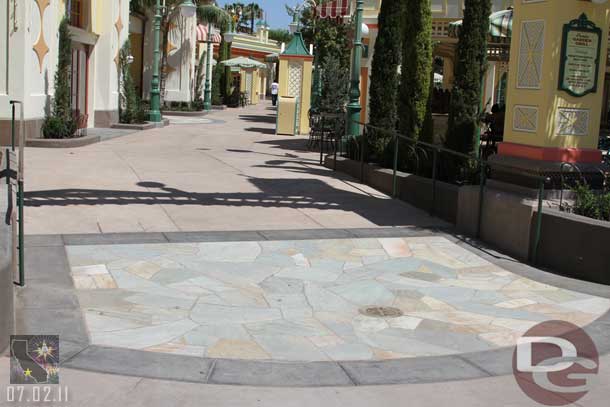 All the detail in this area is amazing.  It is definitely up to what you expect from Disney.  Small things like the variations in the ground.  Look at the stonework under the entrance archway.