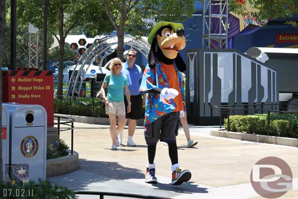 Goofy out for a stroll