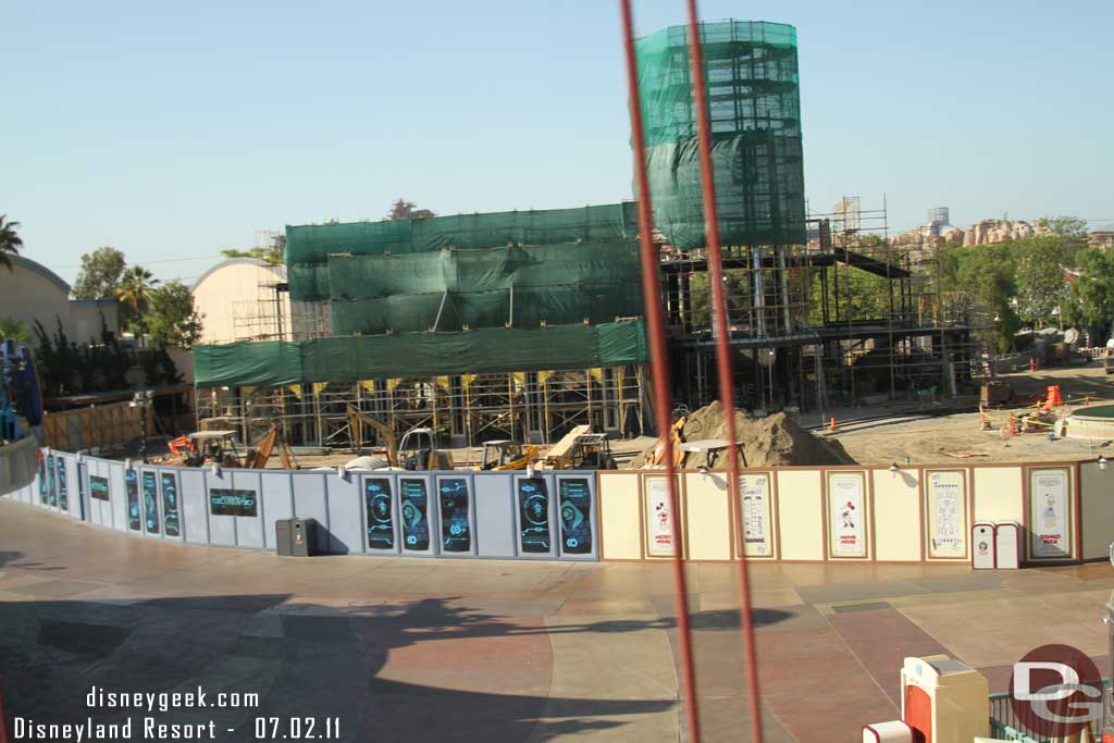 More tarps up on the Carthay as the exterior will be going on soon.