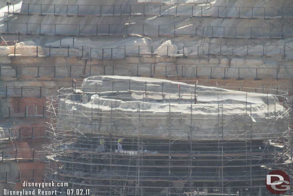 This rock work is moving along slowly.  Notice the couple workers.