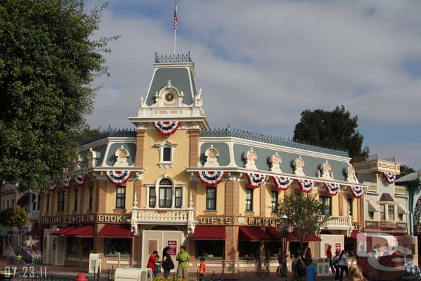 No visible changes to the Emporium, the work is still going on.