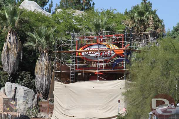 Some of the tarp is down and looks like the Condor Flats sign got a new coat of paint.  Guess that means it is staying for a while.