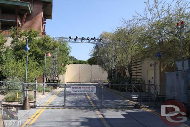 The other side of the new entrance walkway.   