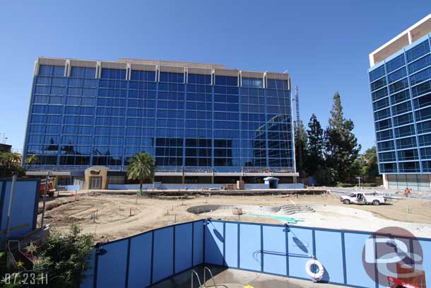 The pool area is all cleared and they are slowly starting to rebuild.