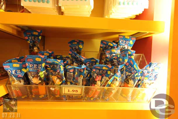 Had a request asking if they still sold Pez in the parks.  Found this display in Greetings from California.  Not park specific, but Disney characters.