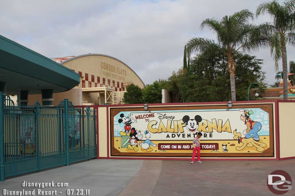 A large section of the backstage wall has been removed.  This will be the main walkway for guests entering/exiting the park in a few weeks when they block off the regular walkways to create Buena Vista Street.