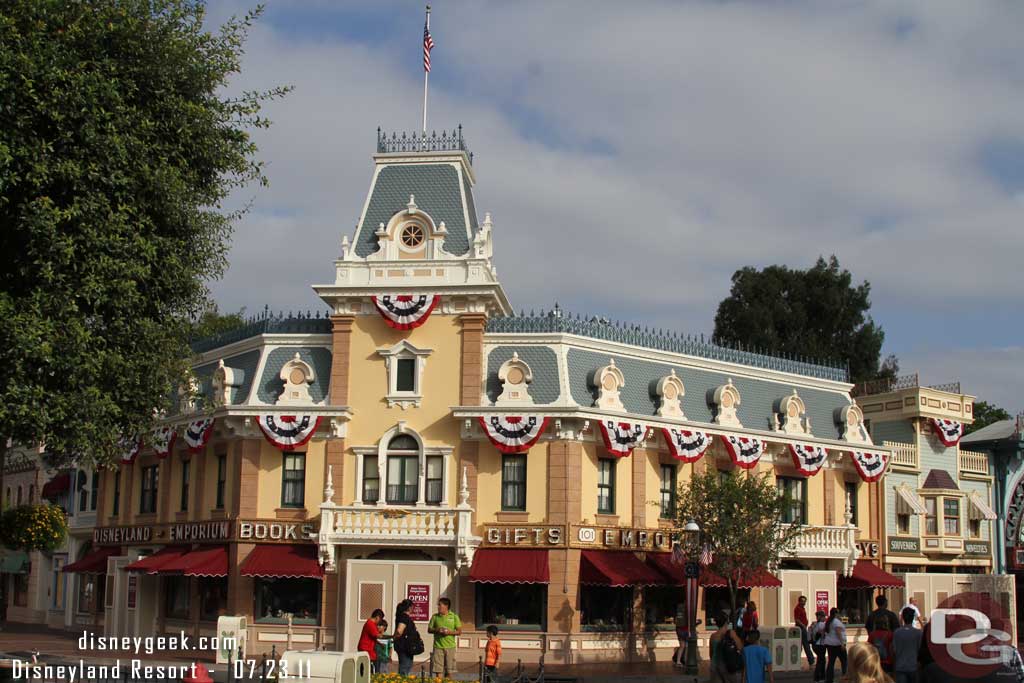 No visible changes to the Emporium, the work is still going on.