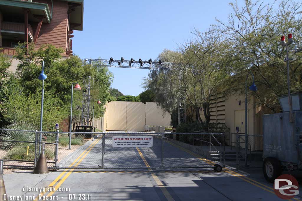 The other side of the new entrance walkway.   