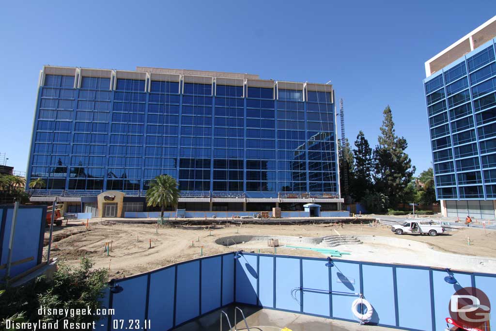 The pool area is all cleared and they are slowly starting to rebuild.