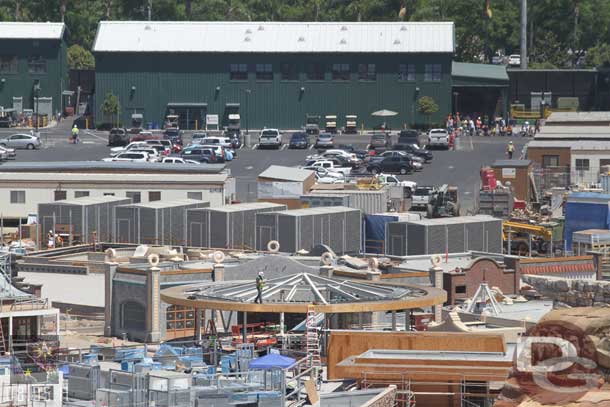 More buildings have been brought in for the Flying Tires.  Guessing those are for the air system.