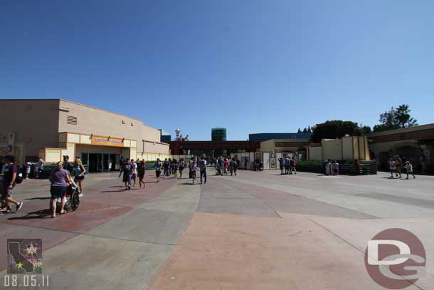 Back to DCA.  Here is a wide shot once you walk in the entrance.