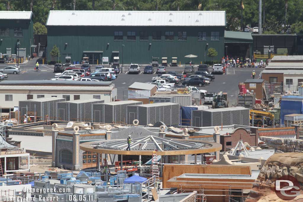 More buildings have been brought in for the Flying Tires.  Guessing those are for the air system.