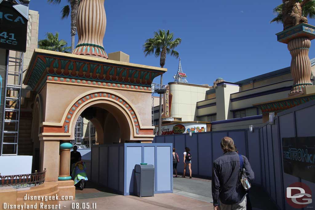 Heading to the Backlot, another narrow walkway.