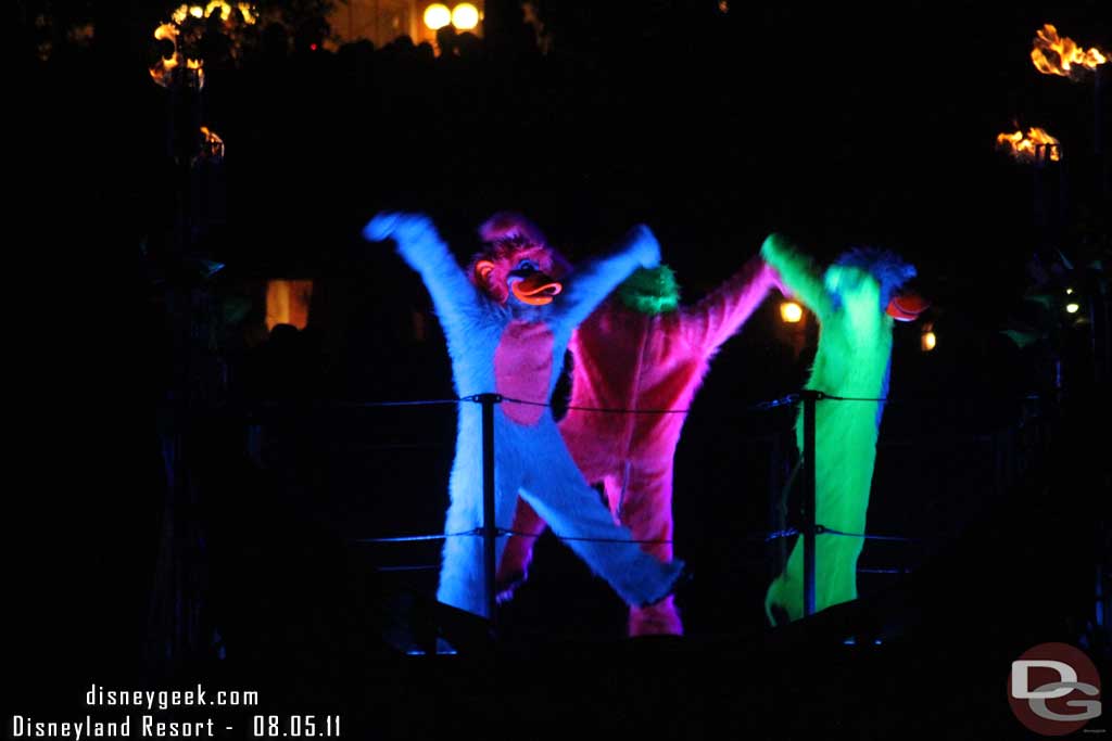 I walked by and Fantasmic was starting to pulled up a spot along the railing.  