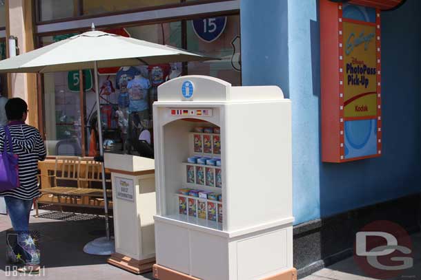 Noticed the small guest information stand is on the other side of the street, it was probably there last week I just did not notice it.