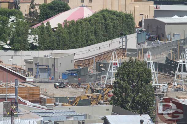 Looks like the old backstage road is gone and they are going to work on the rest of the Cozy Cones.