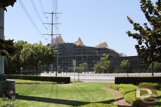 Walking over to the parks from the Convention Center allows for a great view of the backside of the rock work.