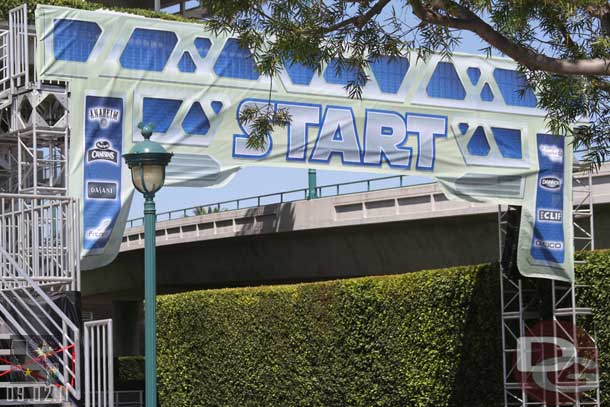 The starting gate was in the Mickey and Friends tram way near the first stop.