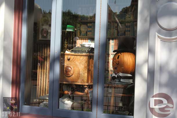 Halloween is moving in as Summer wraps up.  The Main Street windows have been swapped out.